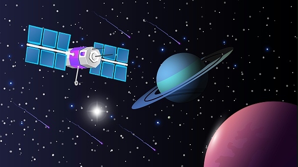千库网_矢量扁平科技宇宙卫星宇宙星空星球科技_插画编号81862 千库网_矢量扁平科技宇宙卫星宇宙星空星球科技_插画编号81862