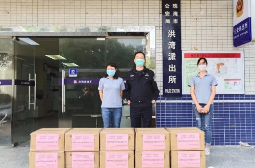 灵科捐赠口罩洪湾派出所支援抗疫 灵科捐赠口罩洪湾派出所支援抗疫
